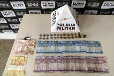 Autor rouba posto, moto, e na fuga bate em viatura da Polícia Militar